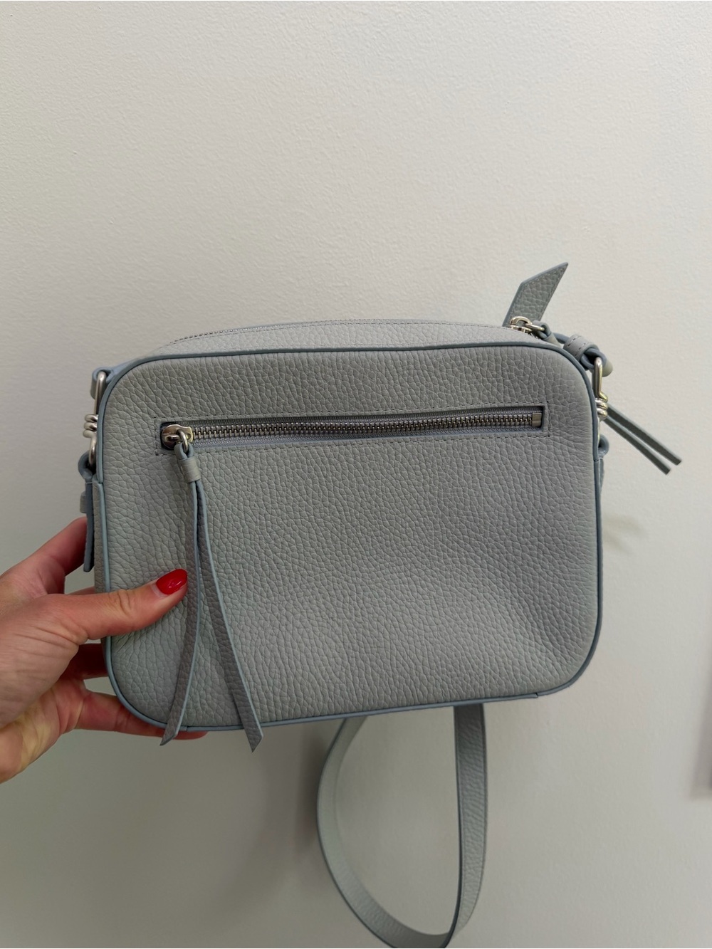 All Saint Minimalist Light Gray/Blue Crossbody Bag - Sleek Everyday Carry